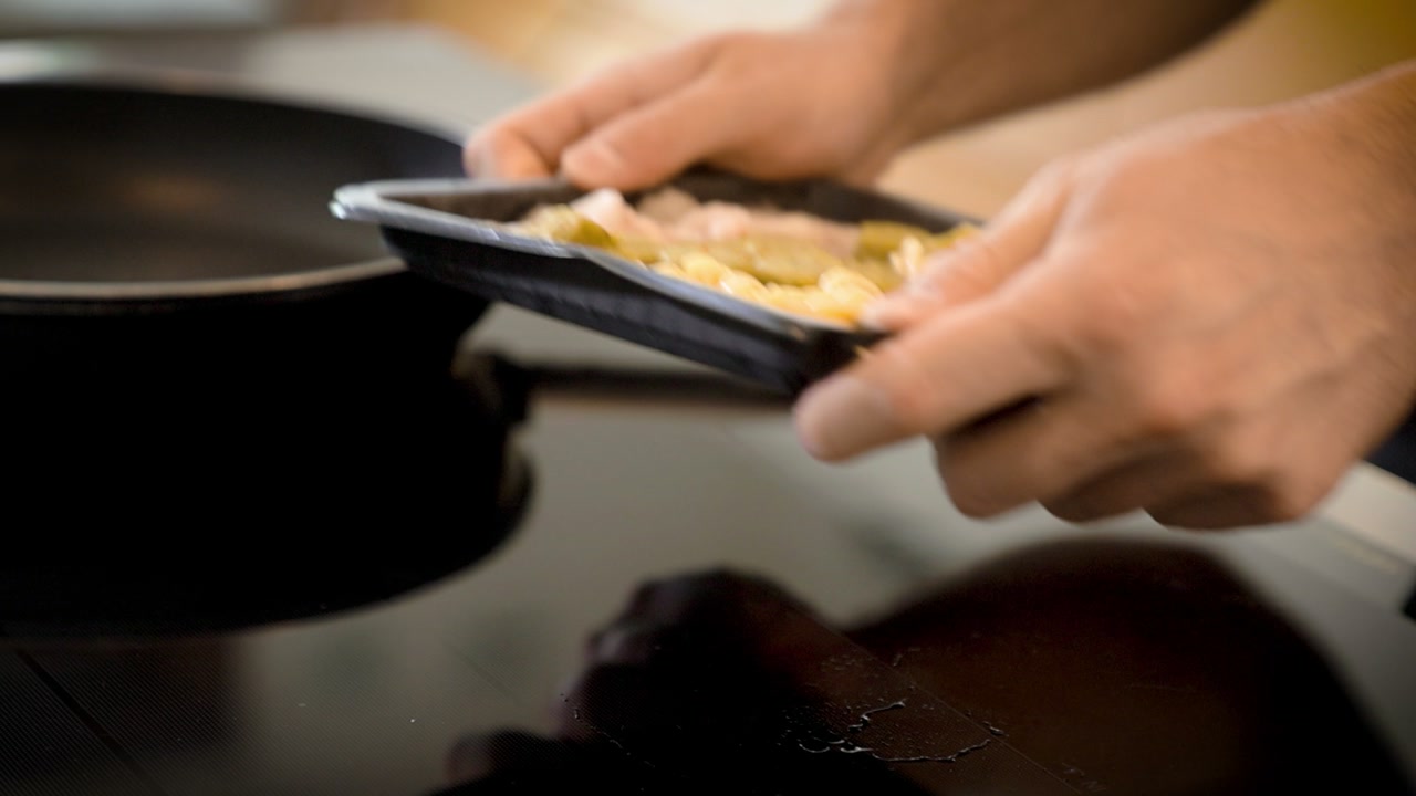 Transfer the product to the pan