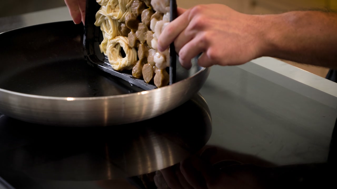 Transfer the product to the pan
