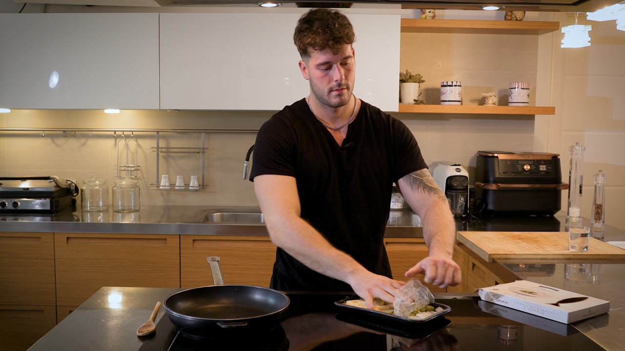 Transfer the product to the pan