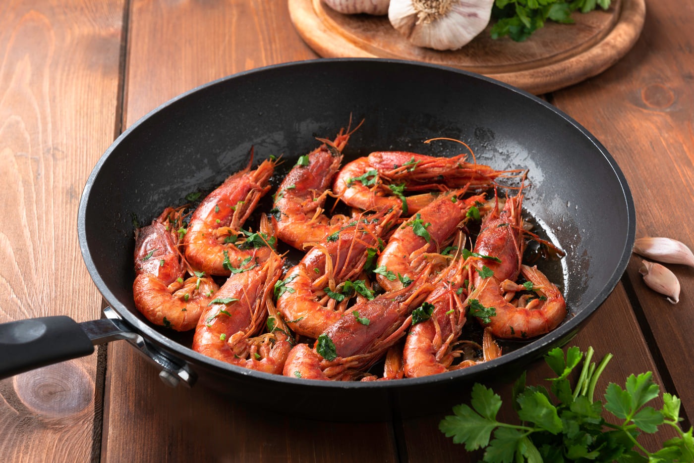 CARAMOTE PRAWNS WITH COGNAC