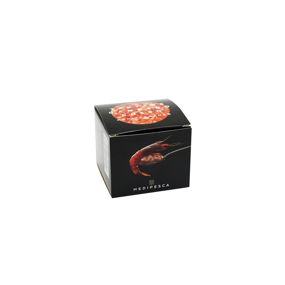Tartare di gambero rosso del Mediterraneo - 80g Tartare di gambero rosso del Mediterraneo - 80g